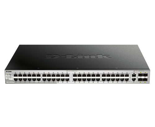 коммутатор D-Link PROJ Управляемый L3 стекируемый коммутатор, 48x1000Base-T, 2x10GBase-T, 4x10GBase-X SFP+, защита от статического электричества до 6 кВ, CLI, порт управления 1000Base-T, консольный порт RJ-45, 1