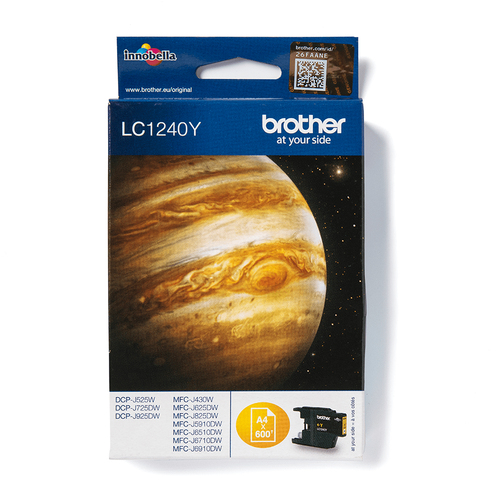 Картридж Brother LC-1240Y,Yellow{MFC-J6510/6910DW/J430W/J825DW/DCP-J525W, Yellow, (600p}