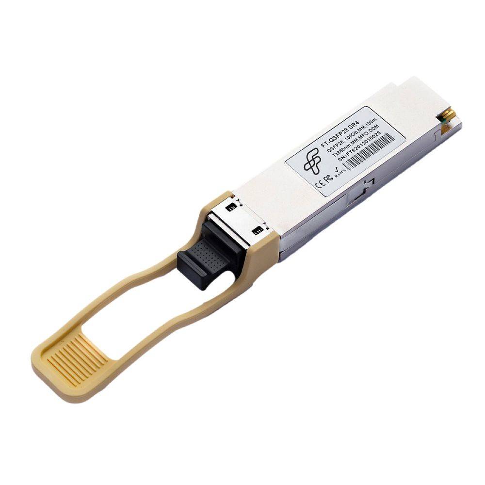 FUTURE TECHNOLOGIES Волоконно-оптический приемопередатчик Fibertrade FT-QSFP28-SR4 100G, QSFP28, MPO,  MMF 100m, 850nm laser, 4xVCSEL,  OEM