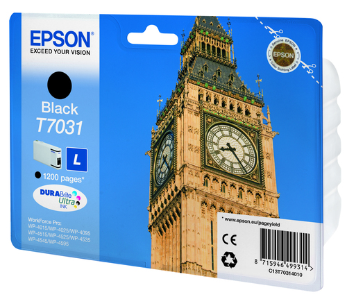 Картридж EPSON C13T70314010 для Epson WorkForce Pro WP4015DN/4025DW/4095DN/4515DN/4525DNF/4535DWF/4595DNF, чёрный, (1,2K)