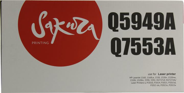 Картридж SAKURA Q5949A/Q7553A  для HP  LJ 1160/1320, P2010/2014/2015