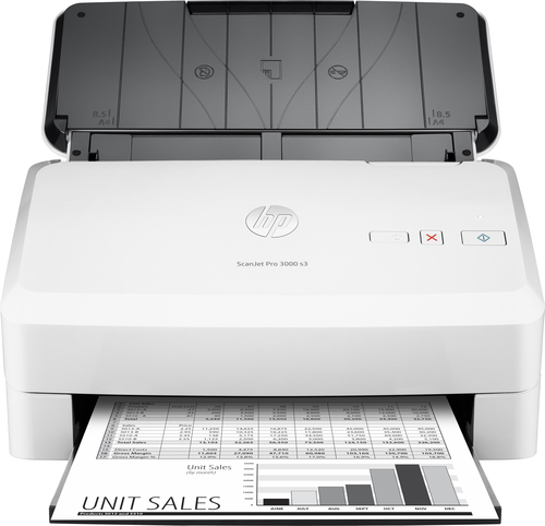 HP Scanjet Pro 3000 s3(Протяжной сканер, 216x3100 mm, 600x600dpi, 48bit, 512Mb, ДАПД 50стр, 70(35)ppm, 3500стр/день, Ультразвуковое обнаружение двойной подачи, USB)(Замена L2737A) ( L2753A )