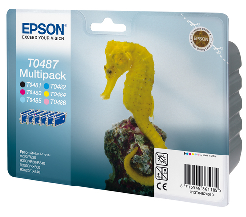 Картридж EPSON C13T04874010 Epson MultiPack R200/R300 (Cyan,Magenta,Yellow,Black,Cyan light,Magenta light)