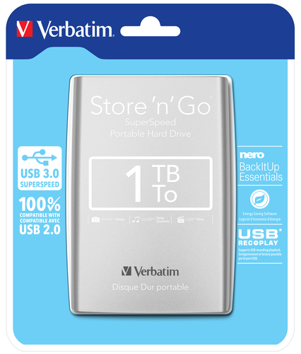 VERBATIM 53071 Внешний жесткий диск Store 'n' Go  2.5''  1Tb  USB 3.0