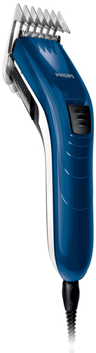 Машинка для стрижки волос PHILIPS QC5126/15, 11 установок длины, 2 насадки, сеть, синяя