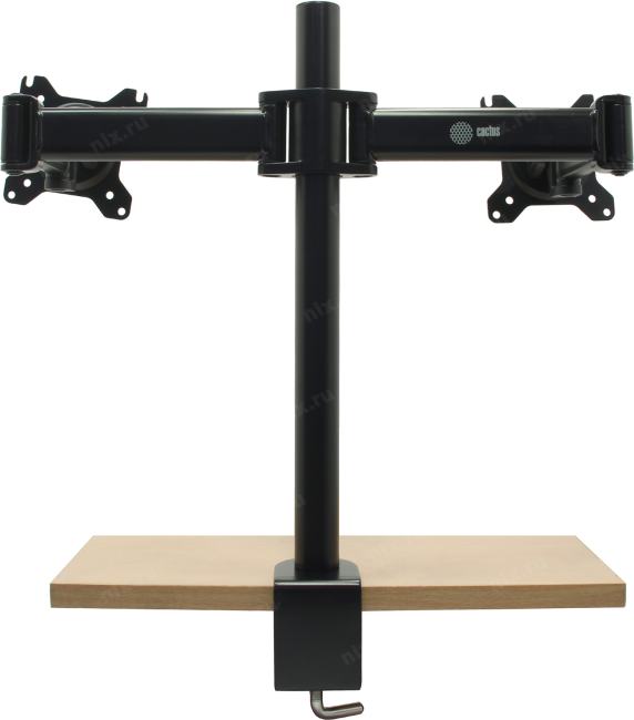 Cactus <CS-VM-D29-BK Black> настольный кронштейн для  2-х  мониторов  (VESA75/100, 2x8кг)