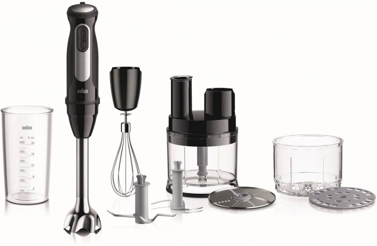 Блендер погружной Braun MQ55755MBK, 1000 Вт, 21 скорость, турбо