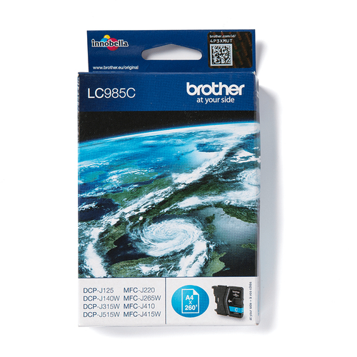 Картридж Brother LC985C Cyan для  DCP-J315/315W/515W,  MFC-J220/265W/410/415W