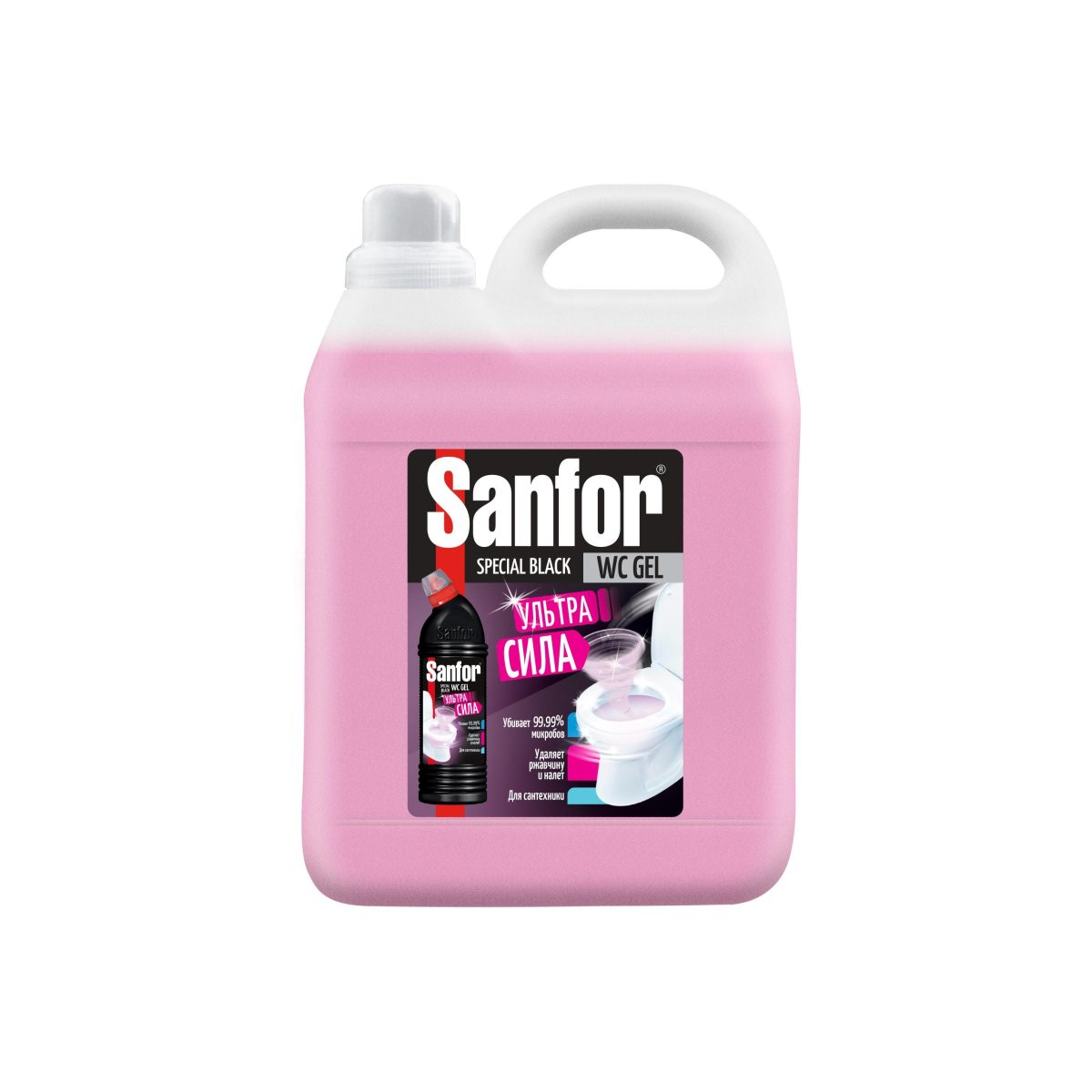 Средство для сантехники Sanfor У2141672, гель, 5 л, 2 шт.
