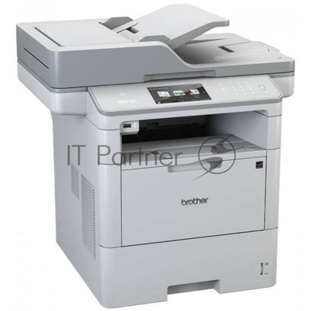 МФУ лазерное Brother MFC-L6900DW, лазерный принтер/сканер/копир/факс A4, 50 стр/мин, 1200x1200 dpi, 1024 Мб, дуплекс, ADF80, подача: 570 лист., вывод: 150 лист., Post Script, Ethernet, USB, Wi-Fi, цв. ЖК-дисплей (старт.к-ж 12000 стр)