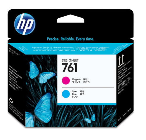 Картридж струйный HP 761 CH646A пурпурный/голубой печатающая головка для HP DJ T7100