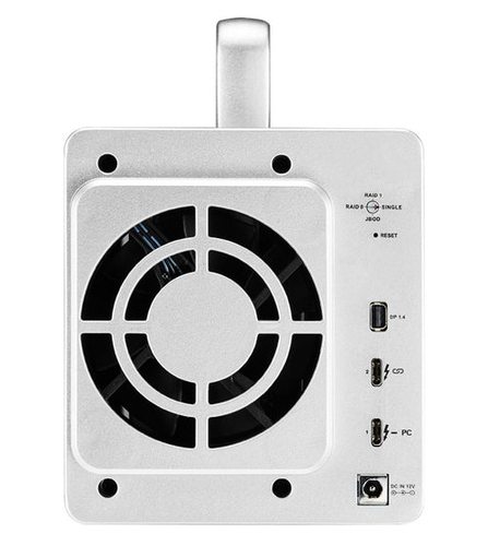 TD2-Thunderbolt3 TerraMaster TD2-Thunderbolt3 DAS tower/JBOD,RAID0,1/up to 2 HS  SATA(3,5' or 2,5')/1xDP1.4/2x40GbThunde