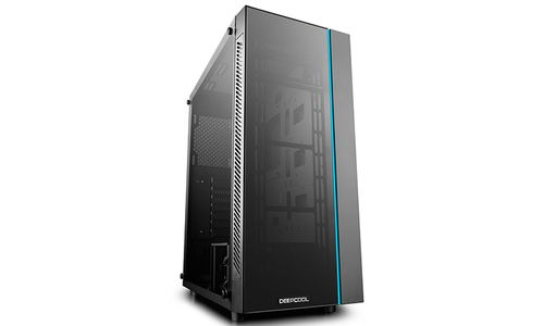 Deepcool MATREXX 55 ATX, Black, LED strip (front), Стекл. фронтальная и боковая панели, Без БП