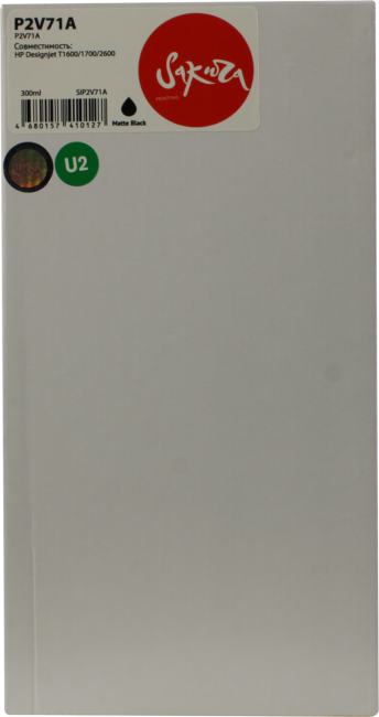 Картридж струйный Sakura P2V71A (№730 Matte Black) для HP, черный матовый, 300 мл.