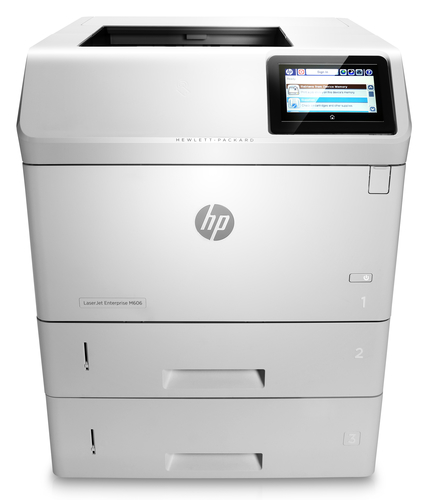 Принтер HP LaserJet Enterprise 600 M606x {A4, 1200dpi, 62ppm, 512Mb, 3 trays 2x500+100, Duplex, USB/extUSBx2/GigEth, PS} (E6B73A)