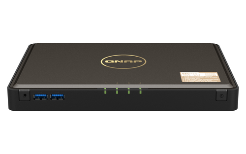 Сетевое хранилище без дисков/ SMB QNAP TBS-464-8G NAS  4-bay M.2 NVMe, Intel Celeron N5105 4-core/4-thread 2.0-2.9 GHz, 8 GB DDR4, 2 x 2.5 GbE, 2xUSB 3.2 Gen 1 port, 3xUSB 2.0 port, 2xHDMI Output