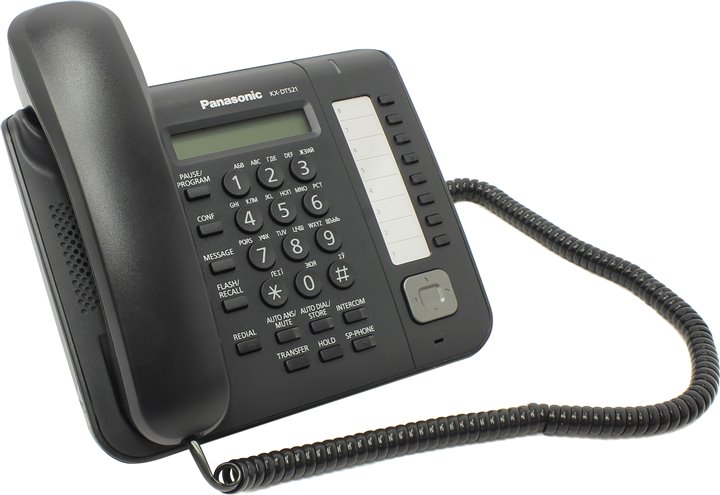 Panasonic (KX-DT521RUB) Цифр.тел.с диспл. для KX-TDA/TDE/NCP/NS (чёрный)
