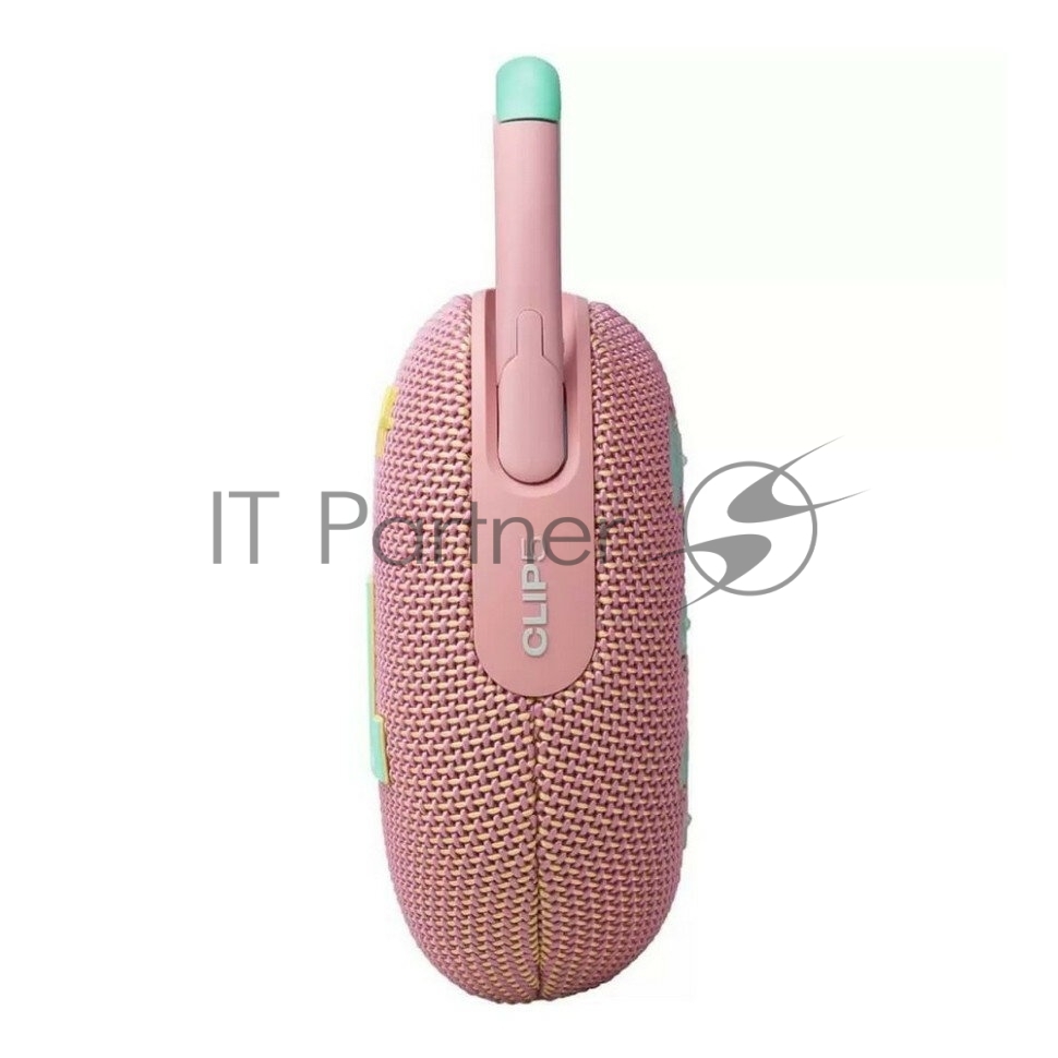 Колонка JBL JBLCLIP5PINK, CLIP 5, портативная, 7 Вт, розовая