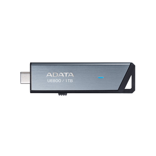 USB накопитель ADATA - UE800, USB Type C (USB 3.2 Gen 2), 1 ТБ, write speed-1000MB/s, read speed-1000MB/s, цвет серебристый, AELI-UE800-1T-CSG