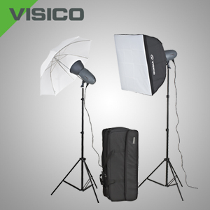 Visico VL Plus 200 Softbox/Umbrella Kit Комплект импульсного света