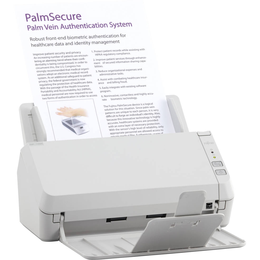 Сканер PFU Imaging Solutions Europe Limited PA03811-B021, A4, двухсторонний, 30 стр/мин, USB 3.2, Gigabit Ethernet