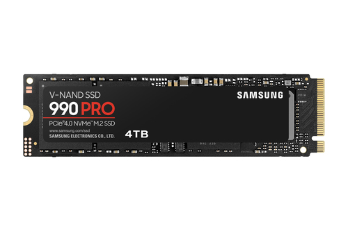 Твердотельный накопитель SSD Samsung M.2 2280 4TB 990 PRO NVMe 2.0, PCIe 4.0 x4, V-NAND
TLC, R/W 7450/6900MB/s, IOPs 1 400 000/1 550 000, DRAM
buffer 4096MB, TBW 2400, DWPD 0.33
