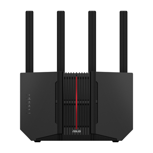 Беспроводной маршрутизатор Asus - RT-BE92U, 2.4, 5 и 6 ГГц, 5764Мб/с, IEEE 802.11 a/b/g/n/ac/ax/be, 4 x 2.5 Гб/сx RJ-45, 10 Гб/с, 4 antennas, 1-USB, Mesh, чёрный, RT-BE92U