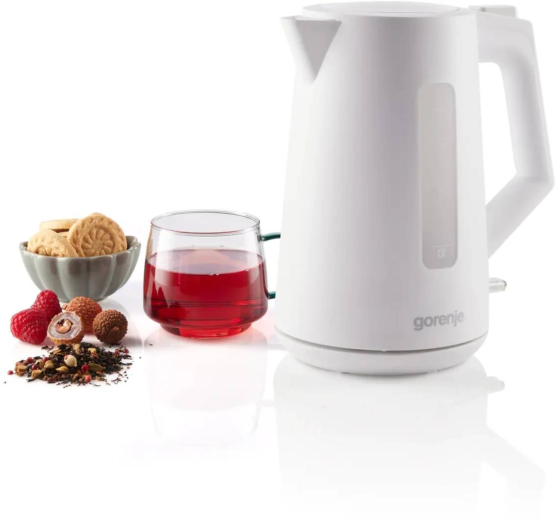GORENJE Чайник электрический K17OPW 1.7л. 2200Вт белый корпус: пластик
