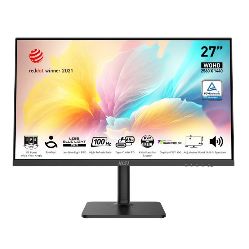 Монитор MICROSTAR PRO MD272QXP 9S6-3PB19H-233, 27" IPS, 2560×1440, 100 Гц, 4 мс