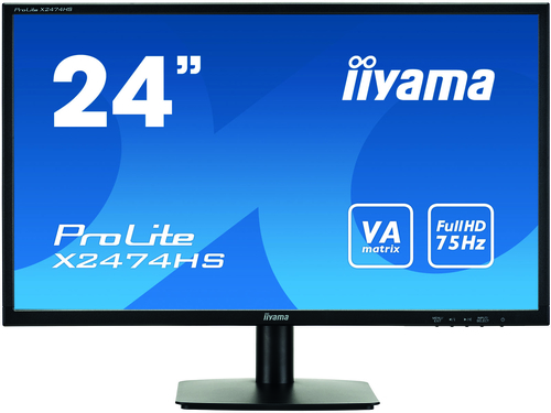 Монитор Iiyama 23.6" X2474HS-B1 черный VA LED 4ms 16:9 HDMI M/M матовая 250cd 1920x1080 D-Sub DisplayPort FHD