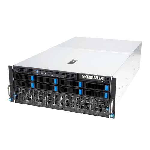 Серверная платформа Asus - ESC8000A-E12-SKU2, 2xSP5, 24хDDR5, 8x3.5" (2xNVMe), 2x10GbE, 3000W (80 PLUS Titanium), Rack, 4U, 90SF02H2-M001J0