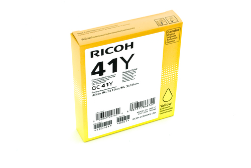 Картридж гелевый для RICOH Aficio 3110DN/ 3110DNw/3100SNw/3110SFNw/7100DN yellow (405764/type GC 41Y) 2.2К
