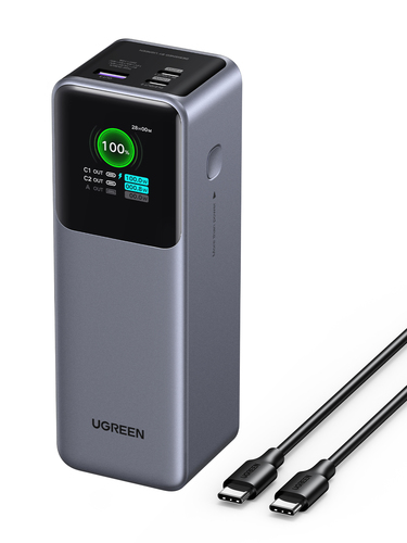 35525B Внешний аккумулятор UGREEN PB722 (35525B) 25000mAh 200W Fast Charging  Power  Bank.  Цвет: серый
