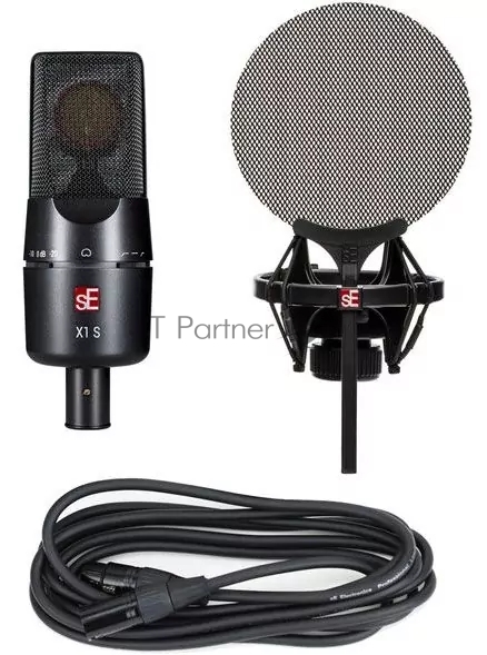 Микрофон конденсаторный sE Electronics X1 S VOCAL PACK 20 Гц 20 кГц, кардиоида, комплектация: металлический поп-фильтр, держатель типа паук, 3-х метровый микрофонный кабель
