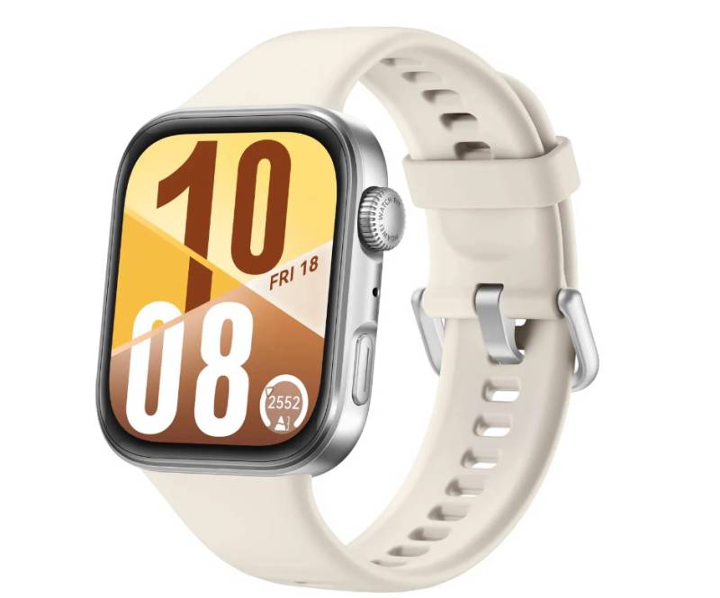 Умные часы Huawei 55020FAM Watch FIT 4, 1.82" AMOLED, GPS, белый/серебристый