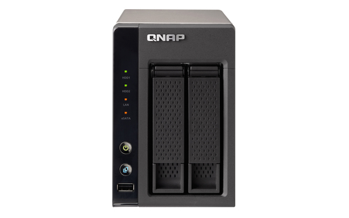 QNAP NAS Server<TS-221> (2x3.5"/2.5"HotSwap SATA, RAID0/1/JBOD, GbLAN,USB2.0,  USB3.0,  2xeSATA)
