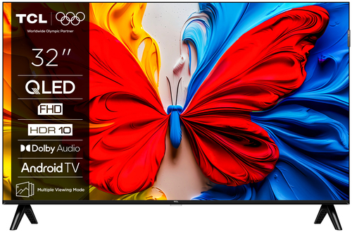 32S5K Телевизор QLED TCL 32"  черный FULL HD 60Hz DVB-T DVB-T2 DVB-C DVB-S DVB-S2 USB  WiFi Smart TV