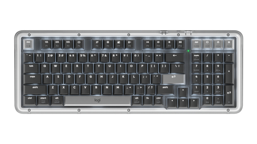 Клавиатура Logitech K98M механическая графитовый USB беспроводная BT/Radio Multimedia LED (подставка для запястий) (920-013040)