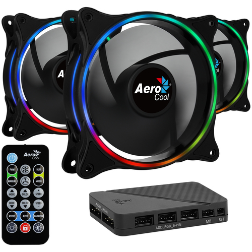 Aerocool Eclipse 12 Pro (120x120x25мм 3шт, 19.8дБ,  1200 об,мин)