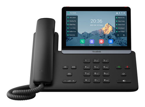 Телефон YEALINK SIP-T87W, 7" экран, WiFi, Bluetooth, USB, PoE, GigE, без видео, без БП, шт
