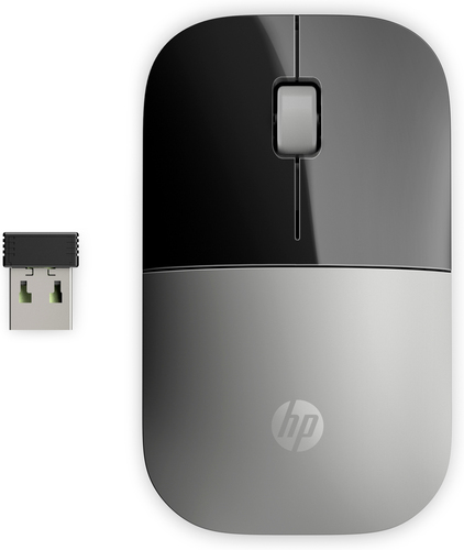 Мышь HP Inc. - Z3700, Беспроводная, 2.4 ГГц, Optical, 1200 dpi, цвет серебристый, X7Q44AA
