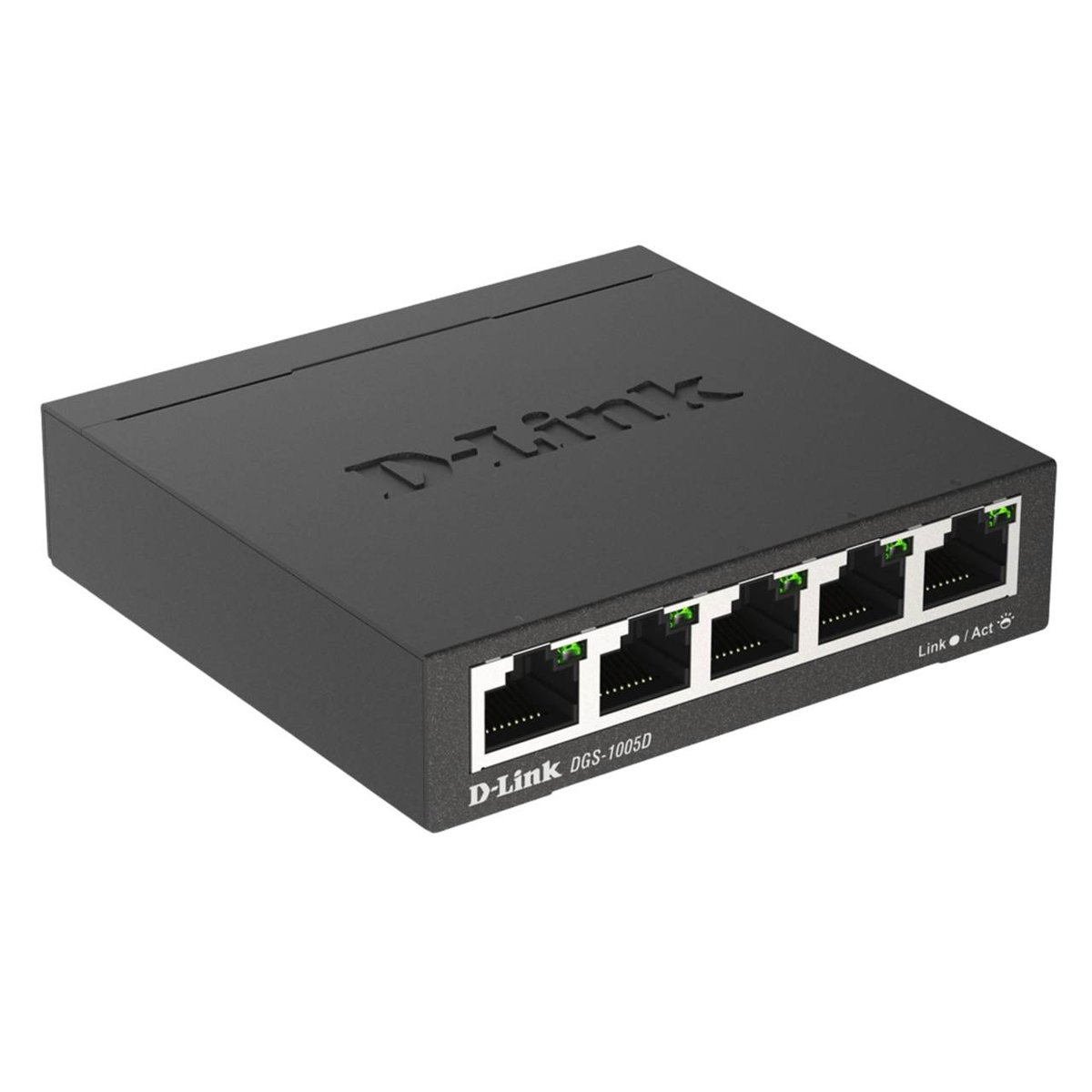 Коммутатор D-Link DGS-1005D/R1A, неуправляемый, 5×1GbE