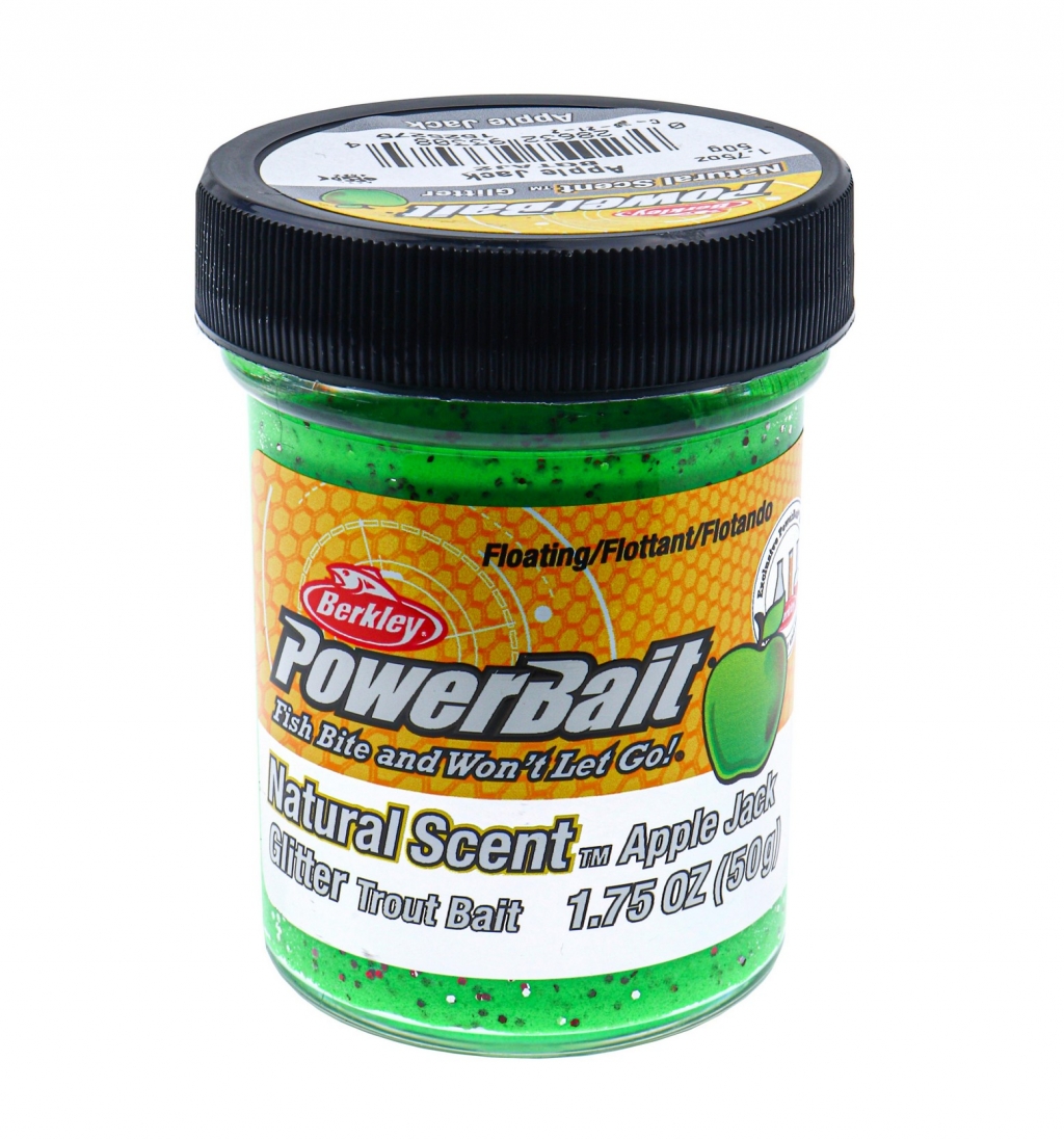 Форелевая паста Berkley Natural Scent Glitter Trout Bait Apple Jack Яблоко цв зеленый с блеском SAP-1525275
