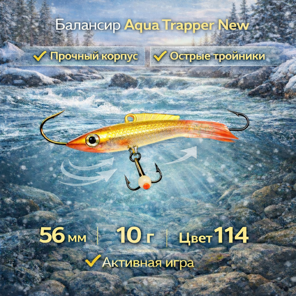 Балансир Aqua Траппер 5 10 гр 56 мм цв 114