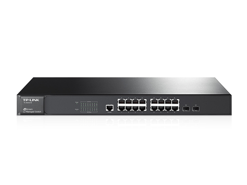 TP-Link TL-SG3216 Гигабитный управляемый коммутатор на 16 портов, оснащенный двумя комбинированными разъемами SFP