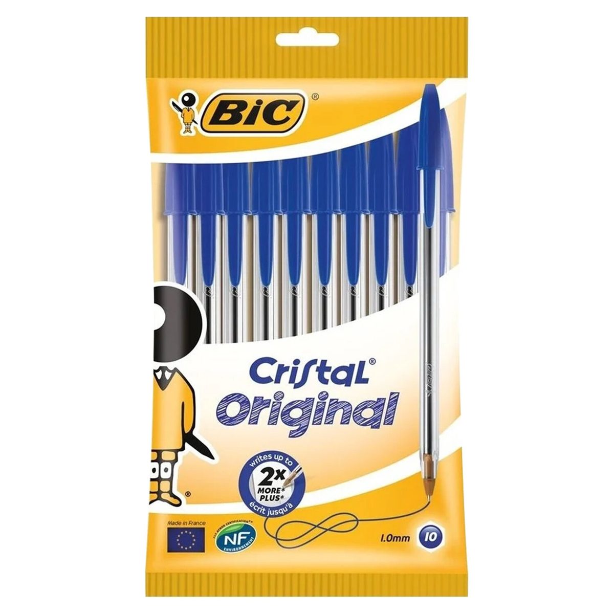 Набор ручек BIC 2У143972, Cristal Original, синие, 0.32мм, 10шт