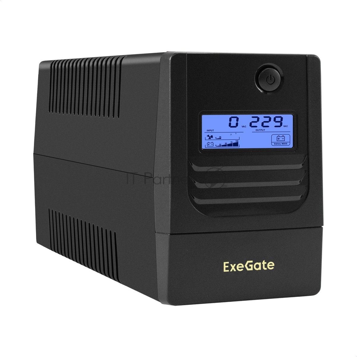 Источник бесперебойного питания ExeGate Smart LB-650.LCD.AVR.2SH.USB / 650 ВА / 390 Вт / 2 x CEE 7 (евророзетка)