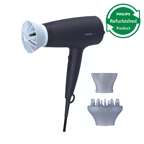 PHILIPS BHD360/20 Фен,2100 Вт, 6 режимов, ионизация, ThermoProtect, концентратор, диффузор, шнур 1,8 м. Цвет: синий.