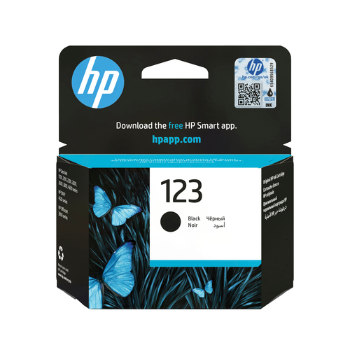 F6V17AE - HP 123 Black Original Ink Cartridge для HP DeskJet 1100, 2100, 2300, 2600, 3600, 3800, 4600 series, HP ENVY 4500 series, HP OfficeJet 3800 series