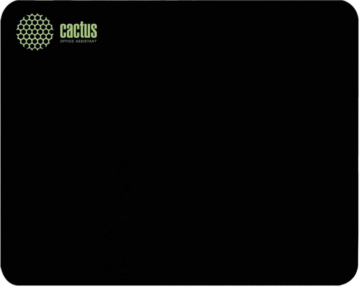 CACTUS Коврик для мыши Black черный 220x180x2мм